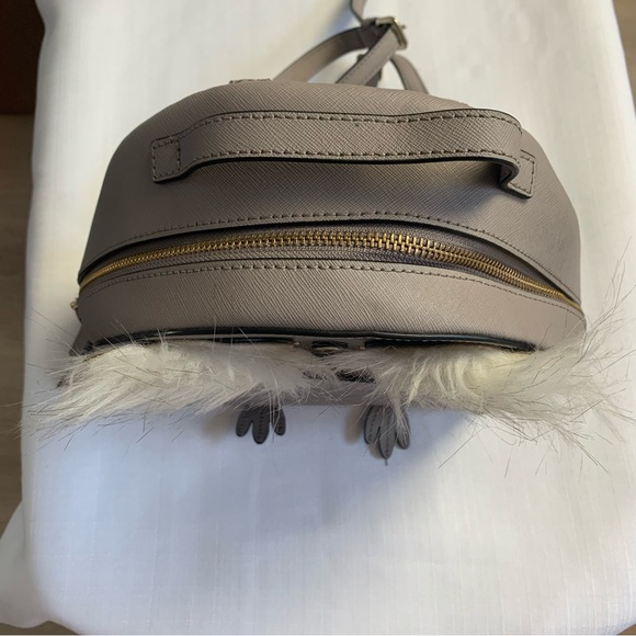Kate Spade ♠️ Star Bright Owl Tomi Backpack, Gray Leather EUC NLA- Hard to find - Picture 2 of 11